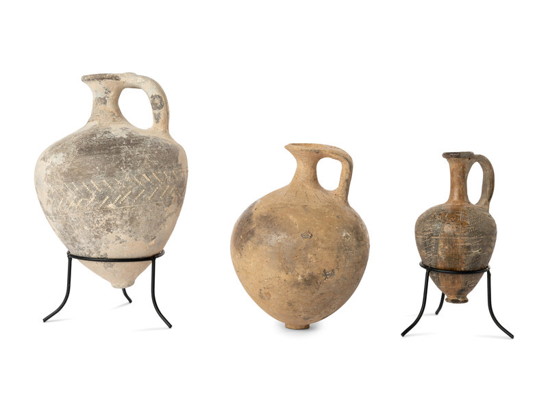 Three Egyptian Tell el-Yahudiya-Ware Juglets
Height of tallest 6 1/2 inches (16.5 cm).