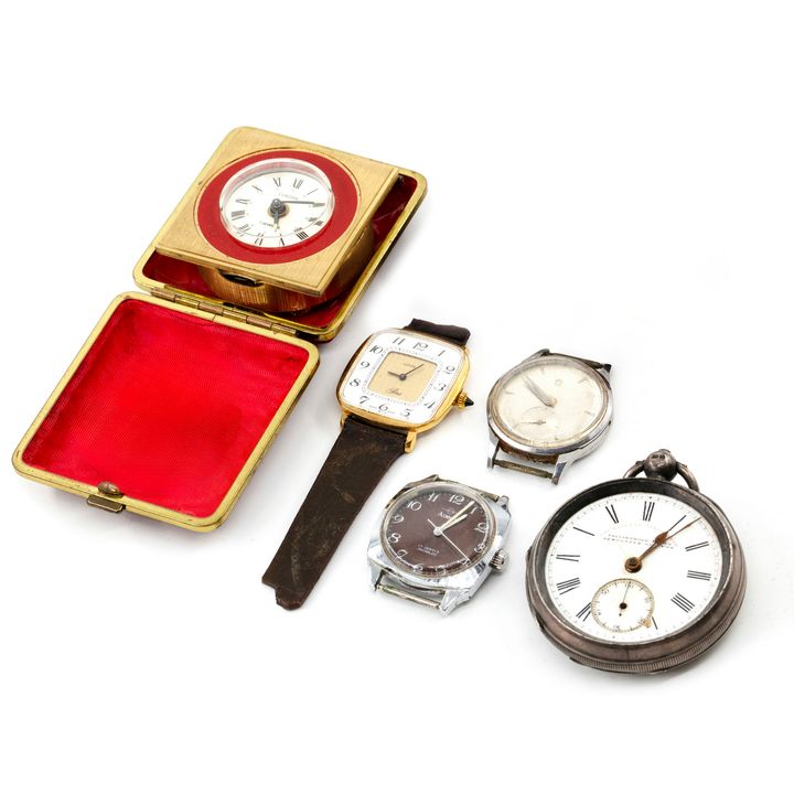 Assorted Watch Cases & Pocket Watches,