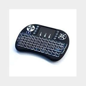 Mini Wireless BackLit Keyboard Mouse Combo - Black - Mini keyboard with back light-51719/1293 B1 (S5)