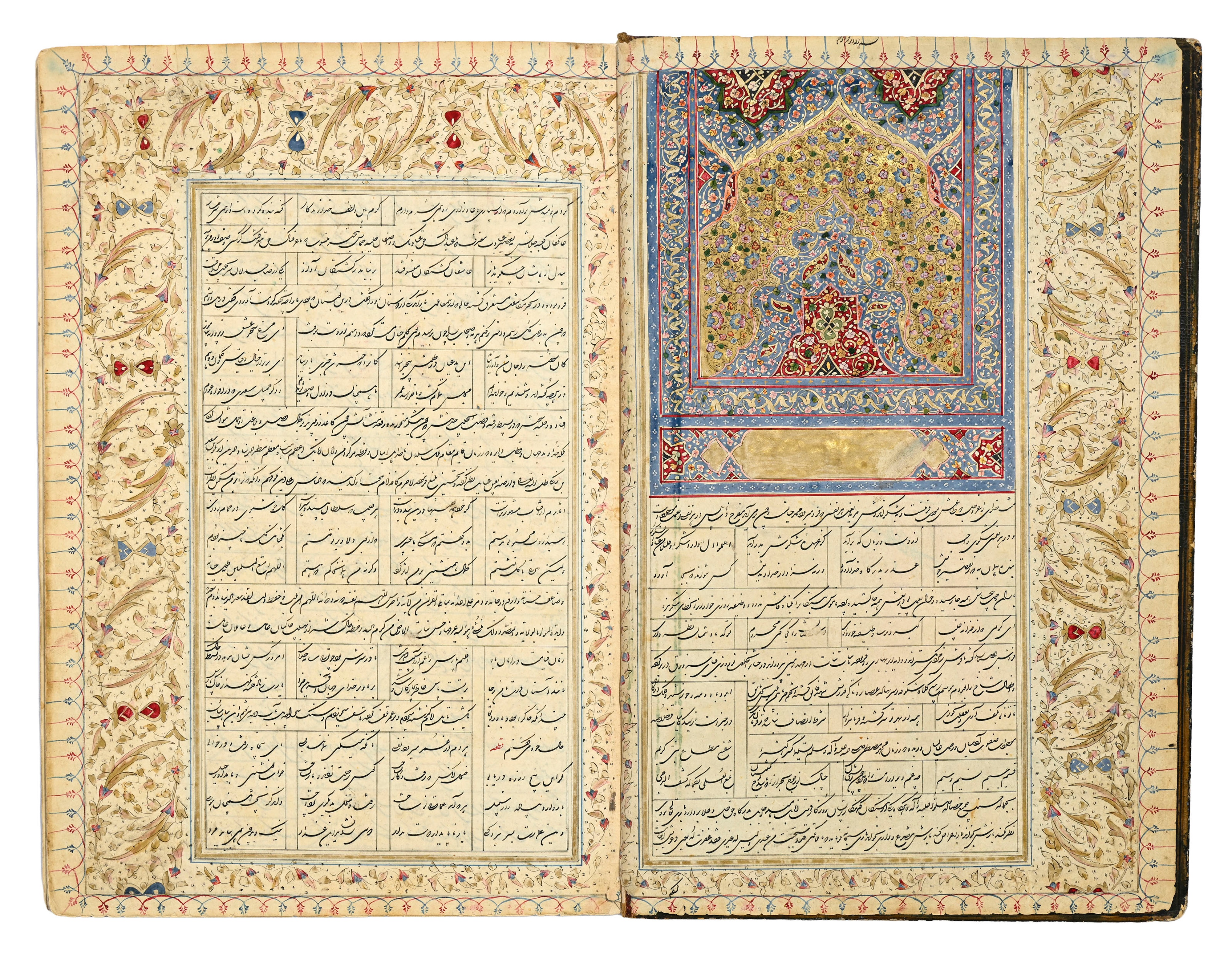 Manuscrit calligraphié des œuvres de Saadi (Kulliyat-e Saadi ...