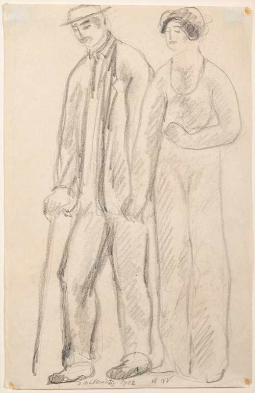Abraham Walkowitz
(American, 1878-1965)
Man and Woman Walking, 1902