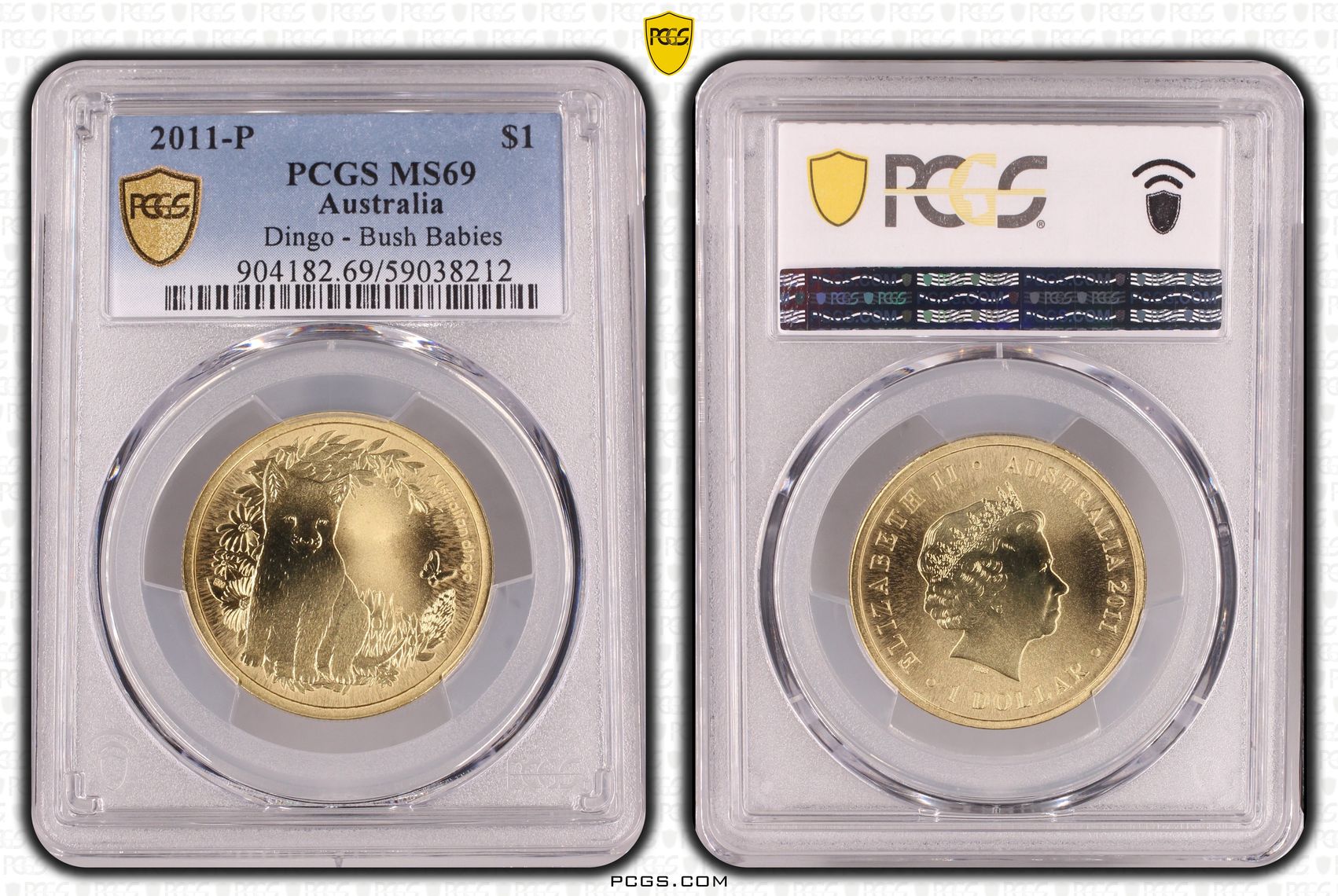 Dingo - Bush Babies, One Dollar, 2011-P, PCGS MS69