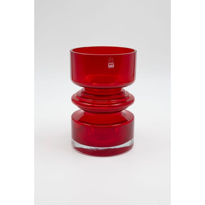 Riihimaen Lasi - Red vase