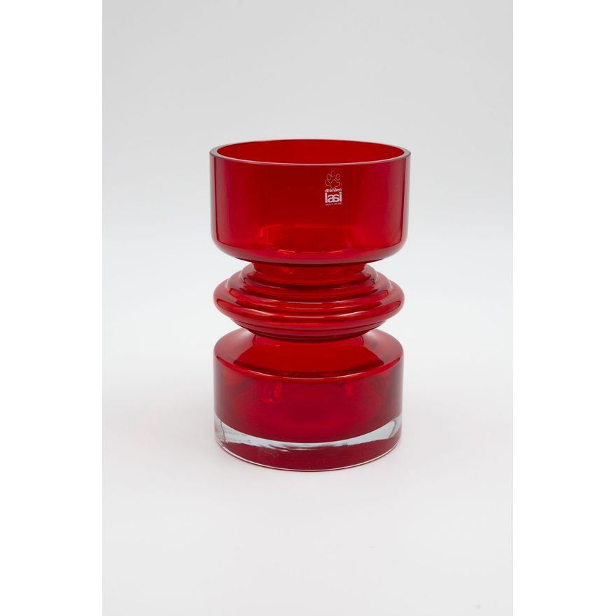 Riihimaen Lasi - Red vase