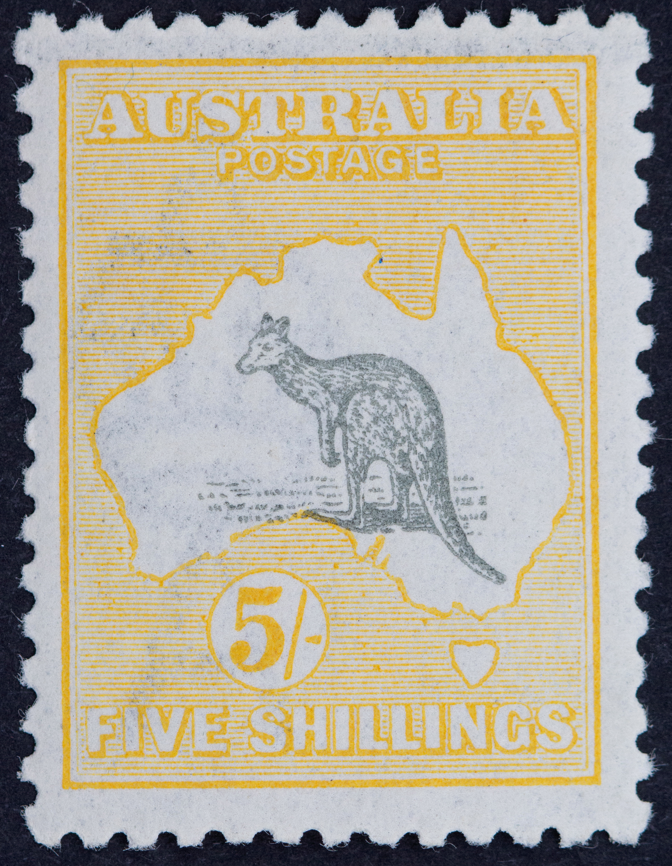 347 · Third Watermark, Five Shillings, 1918, Fine