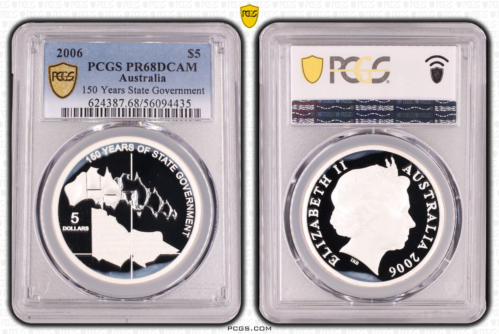 150 Years State Government, Five Dollar, 2006, PCGS PR68DCAM