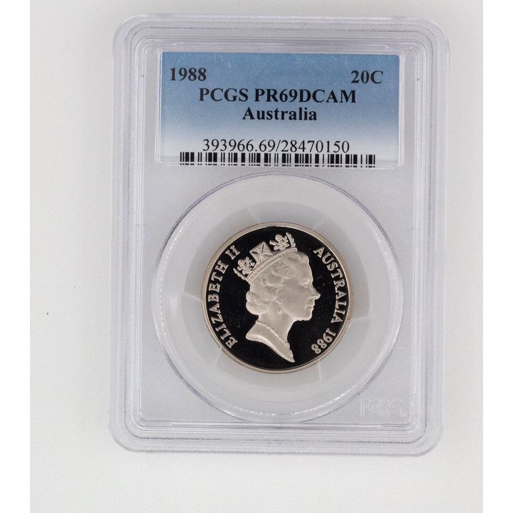 Elizabeth II, Twenty Cent, PR69DCAM , 1988