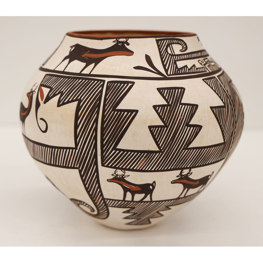 Jennie Laate Zuni Polychrome Decorated Jar