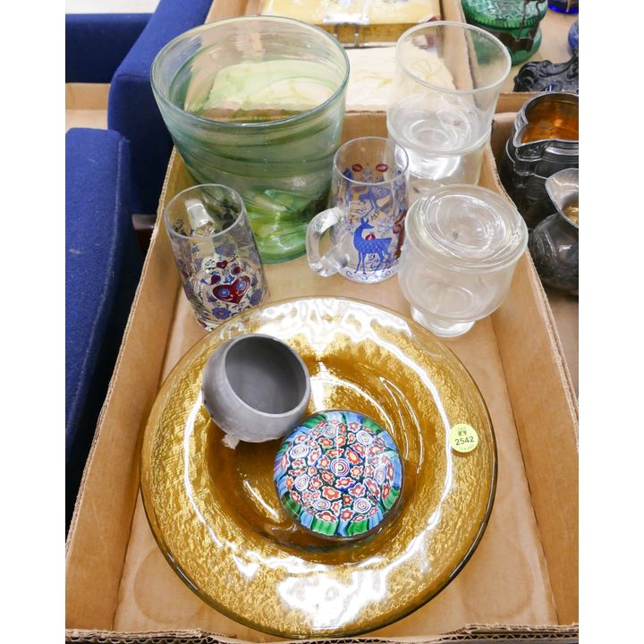 Box Midcentury Glass Tablewares Etc