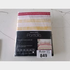 SHERATON WYATT DUVET COVER SET - WHITE / RED - KING XL -