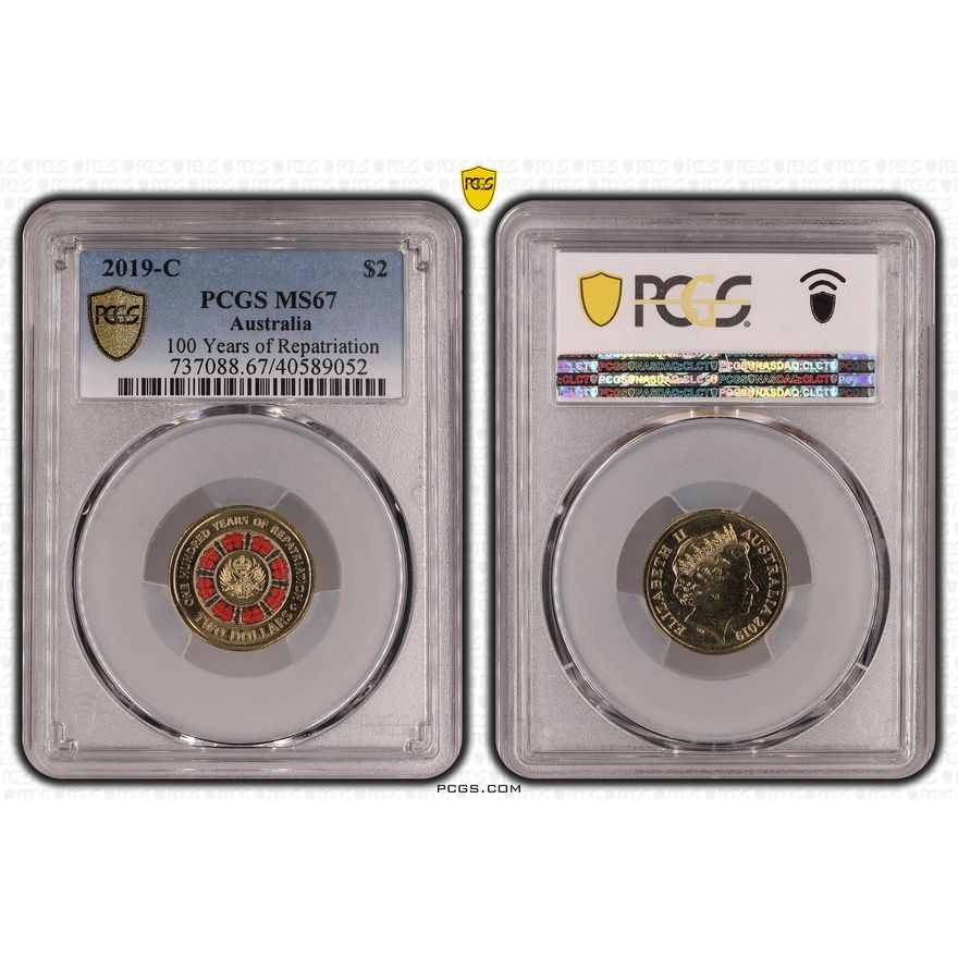 100 Years of Repatriation Colorized, Two Dollar, 2019-C, PCGS MS67