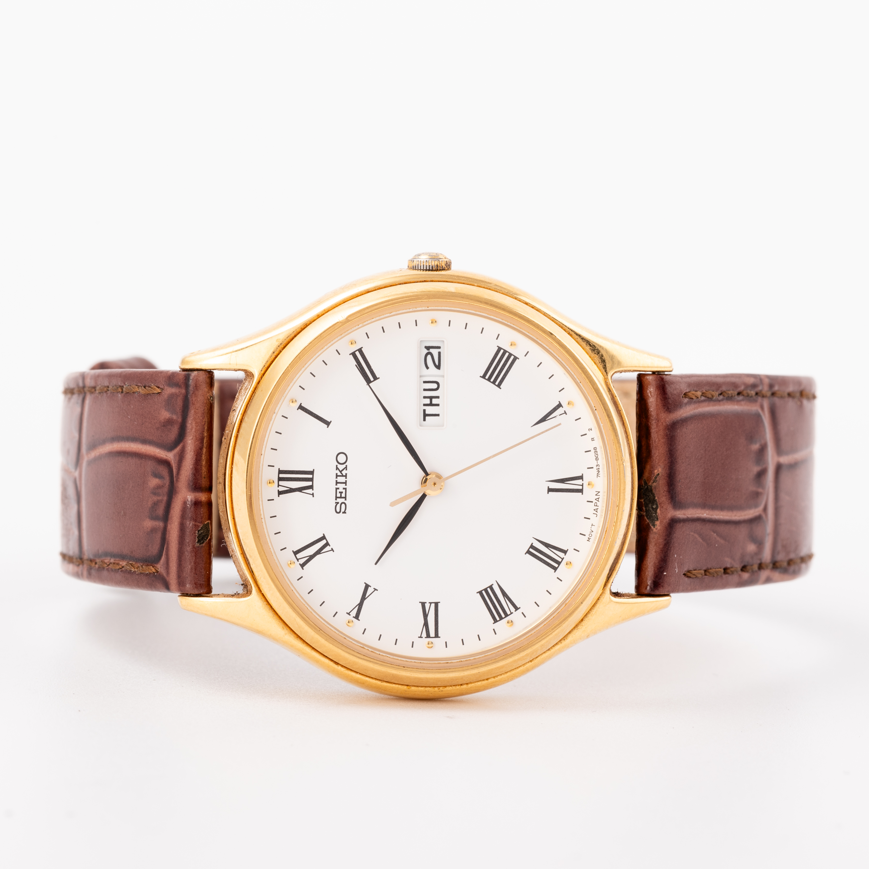 Seiko Quartz Dress Watch 34mm, Circa 1990s