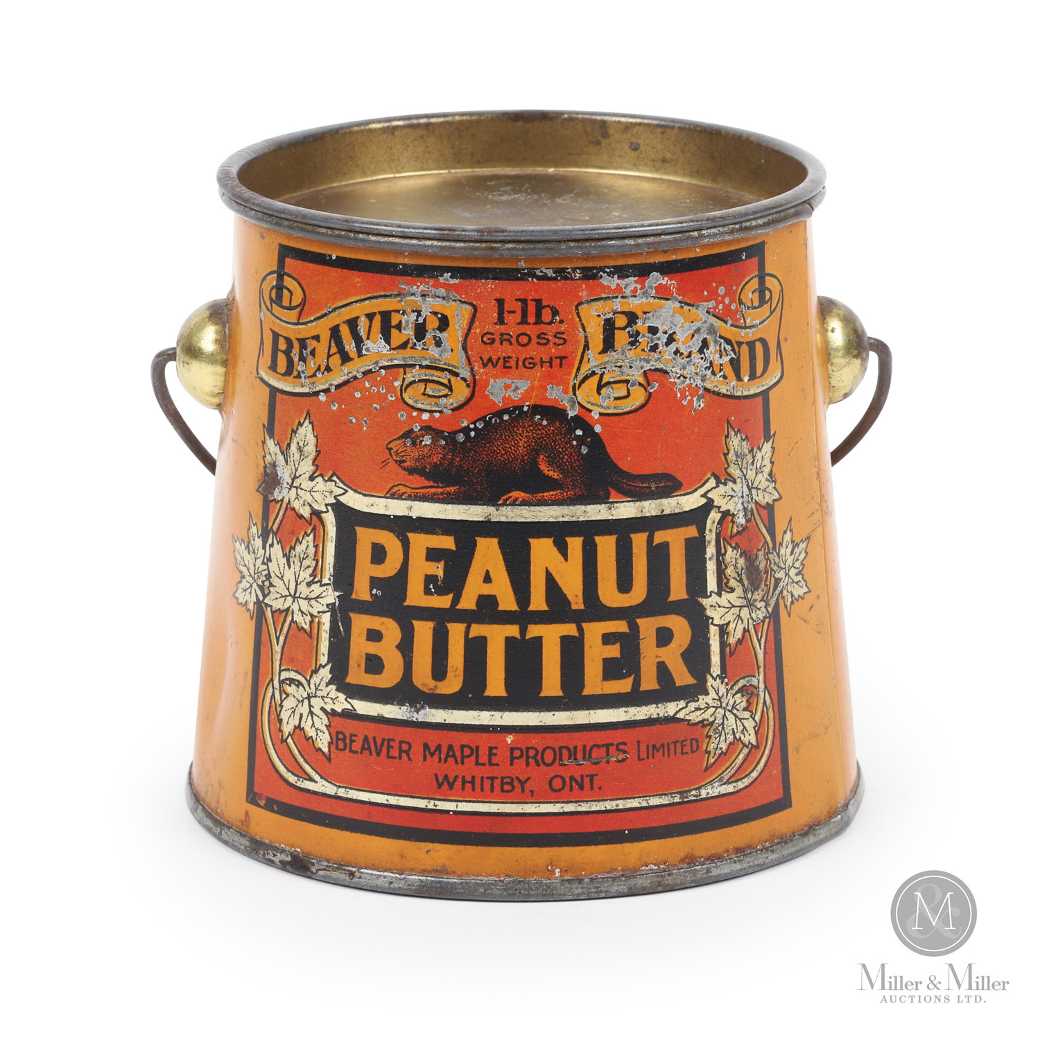 Beaver Brand 1LB Peanut Butter Tin | Miller & Miller Auctions Ltd