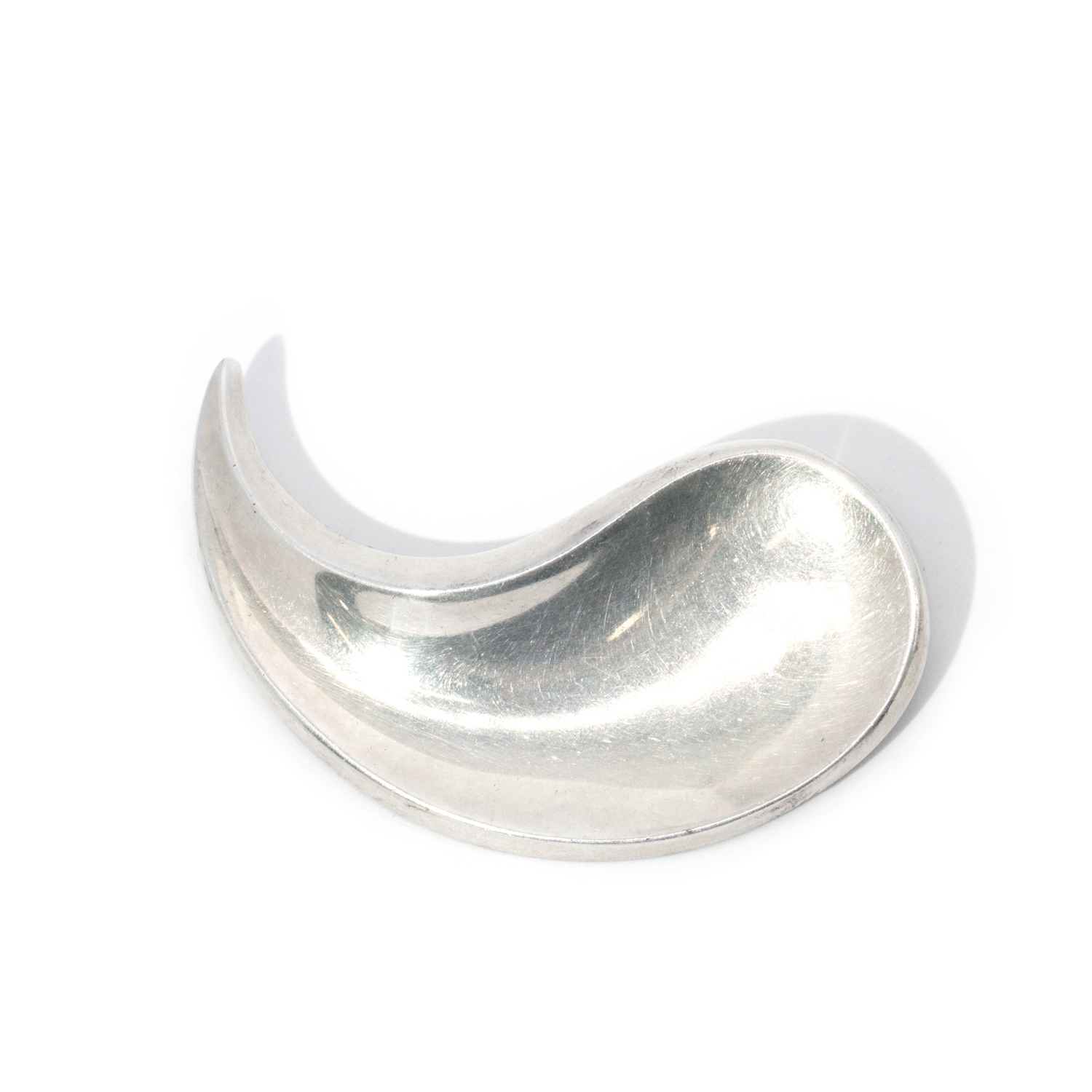 Denmark, Abstract Sterling Silver Drop Brooch by Anton Michelsen & Karen Strand, c. 1950s