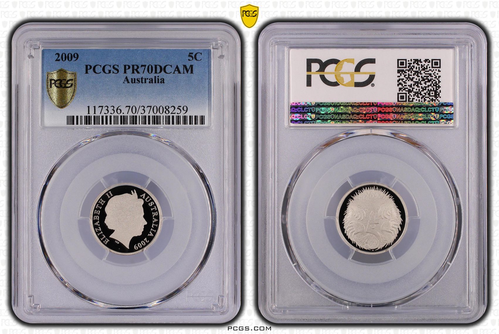 89 · 2009 Australia Five Cent, 5c PCGS - PR70DCAM POP 36/0 -259