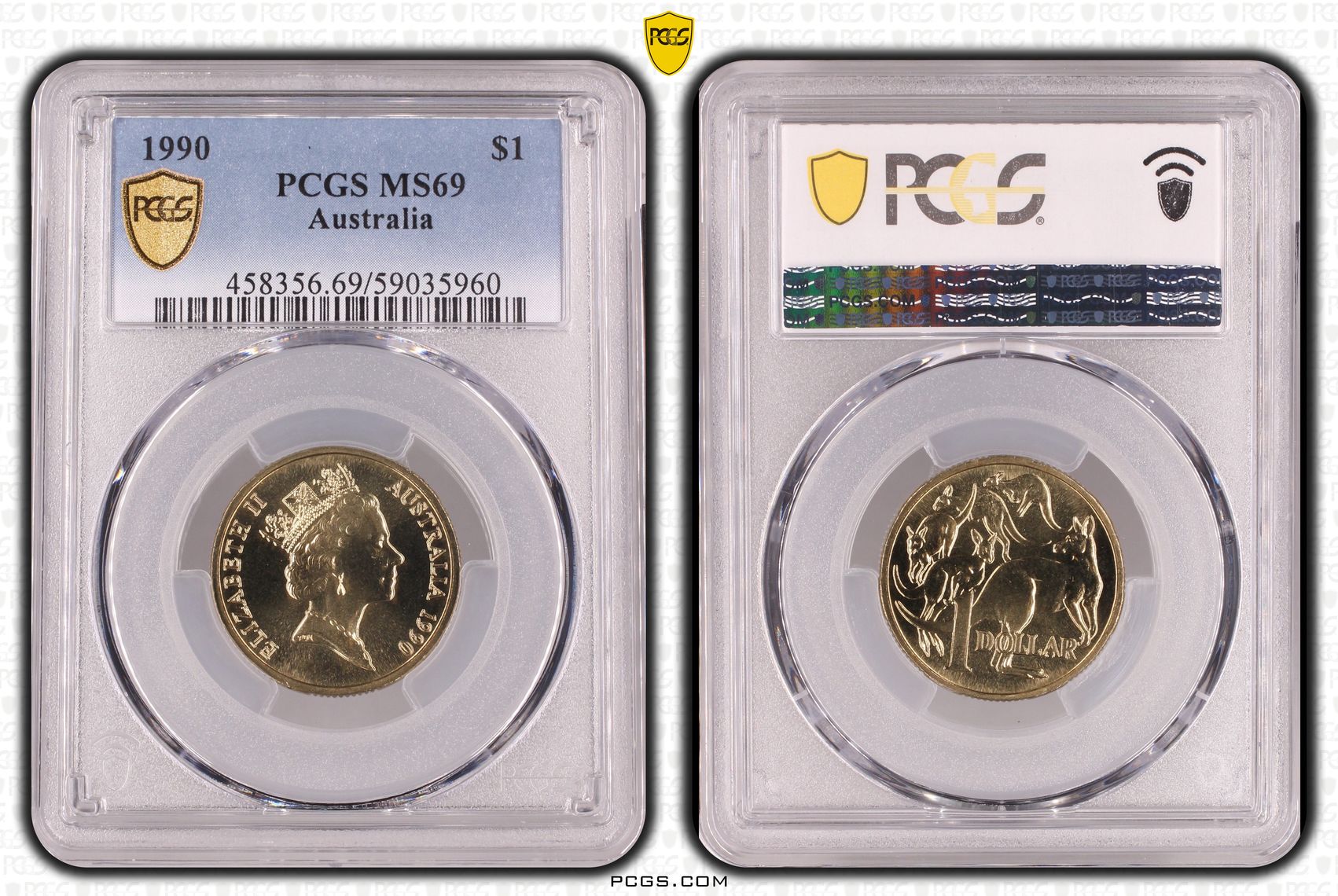 POP 3/0, One Dollar, 1990, PCGS MS69