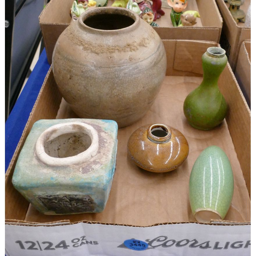 Box Old Chinese Jars etc.