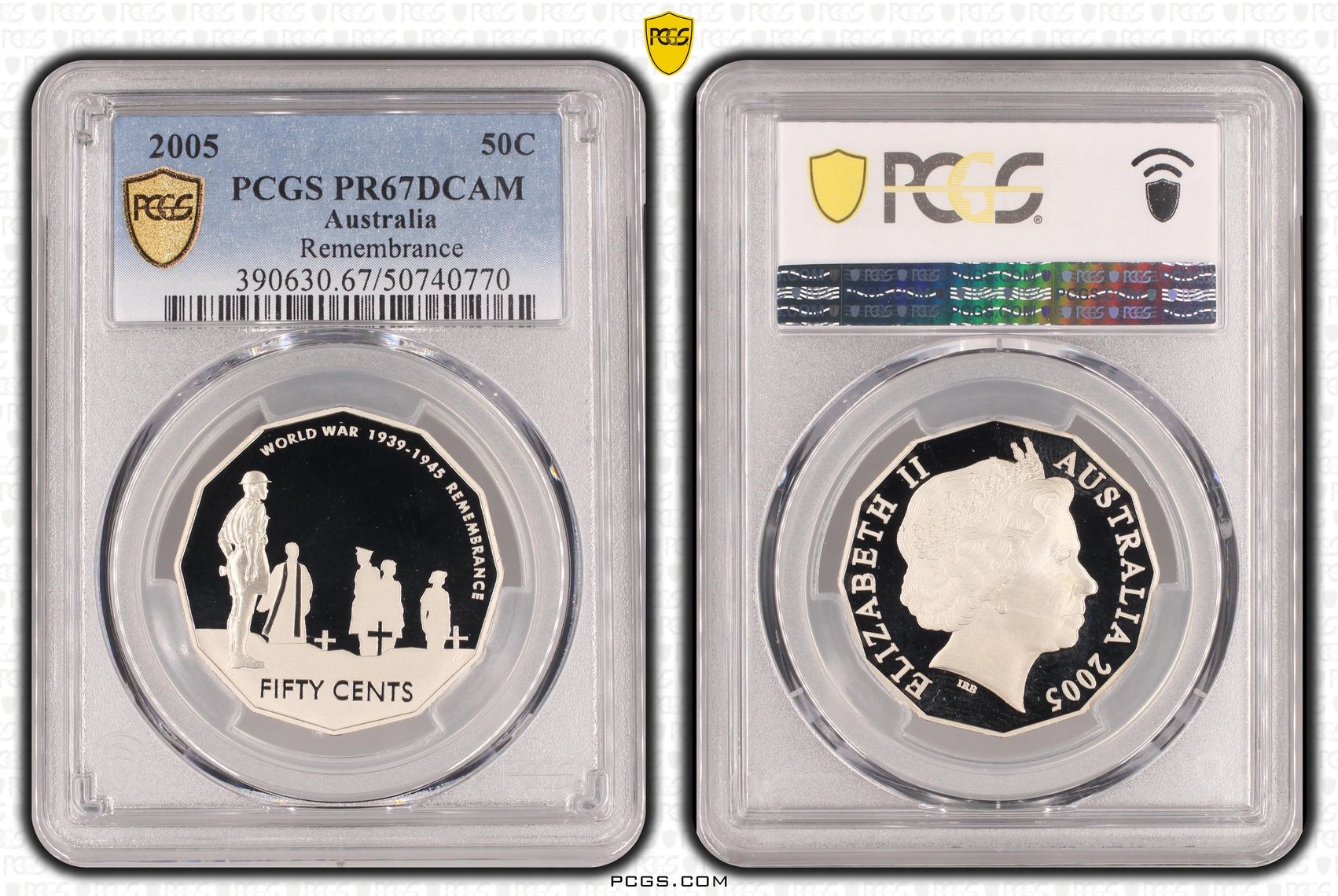 Remembrance , Fifty Cent, 2005, PCGS PR67DCAM