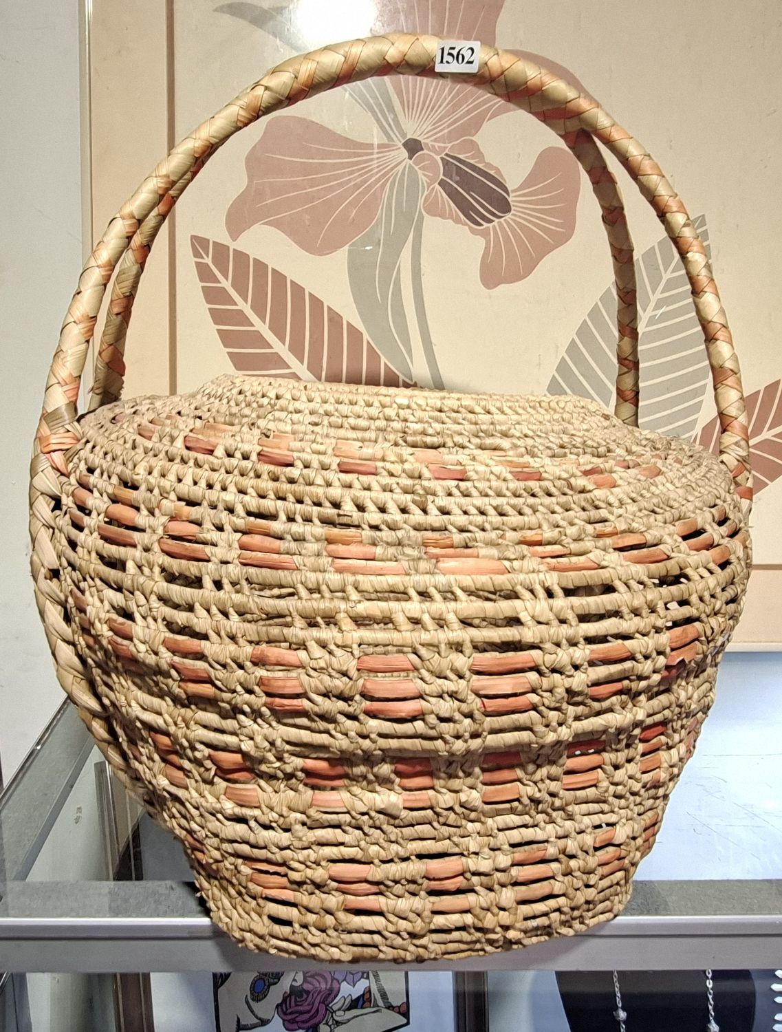 Woven Cane Tribal Basket