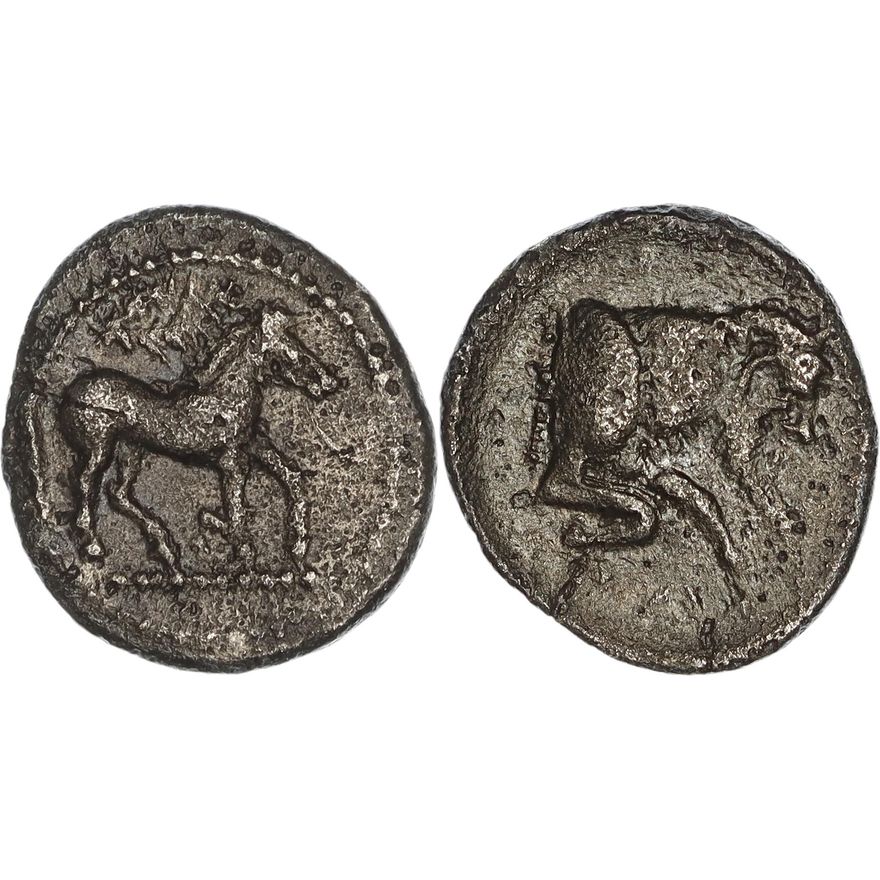 Sicily, Gela, Silver Litra, 465-450 BC,  nVF