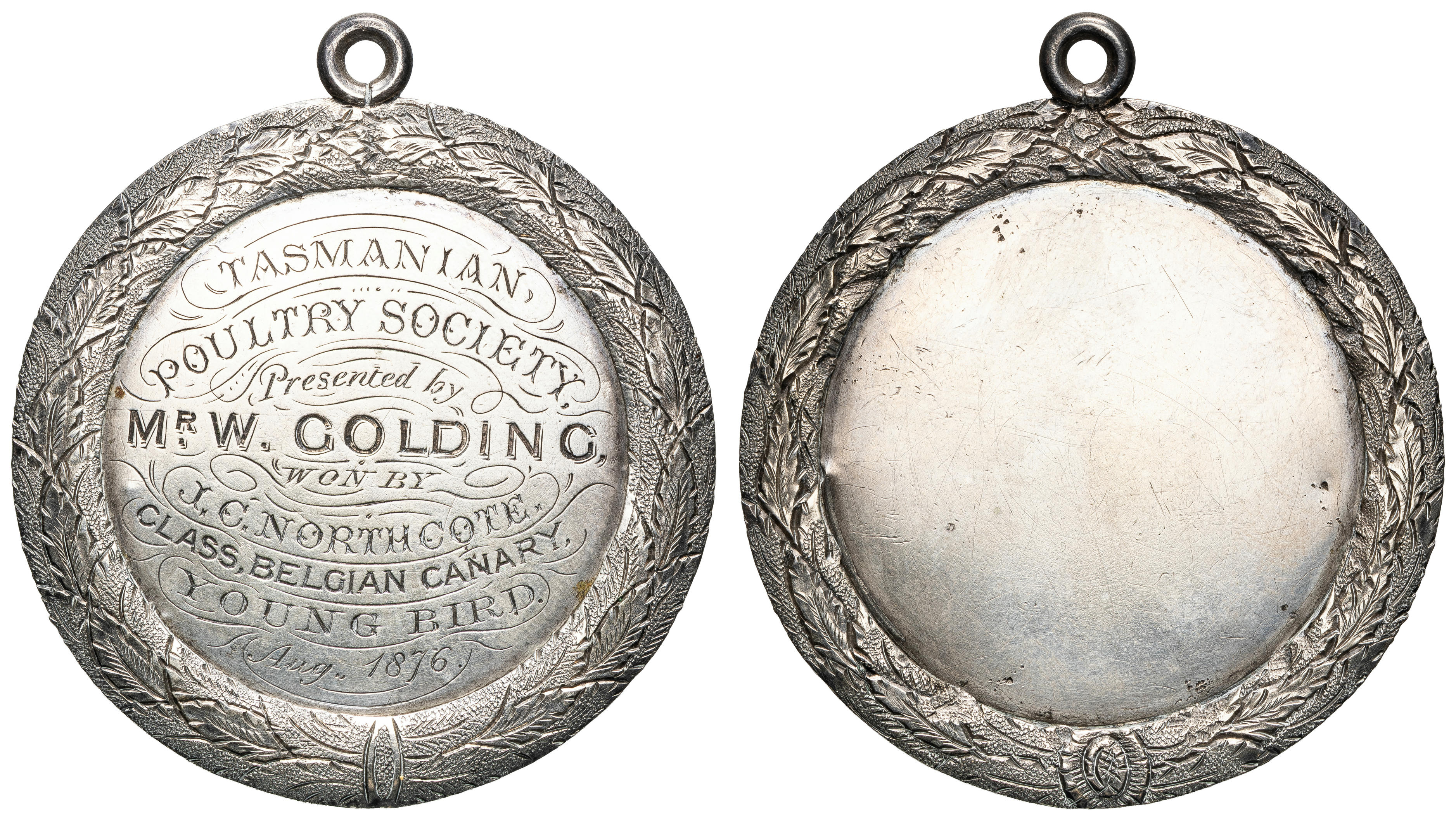 211 · Tasmania Poultry Society, 1876,  gVF