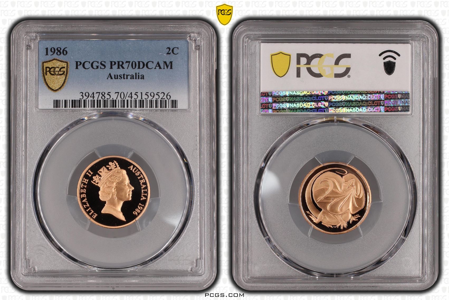 Two Cent, 1986, Pcgs Pr70dcam