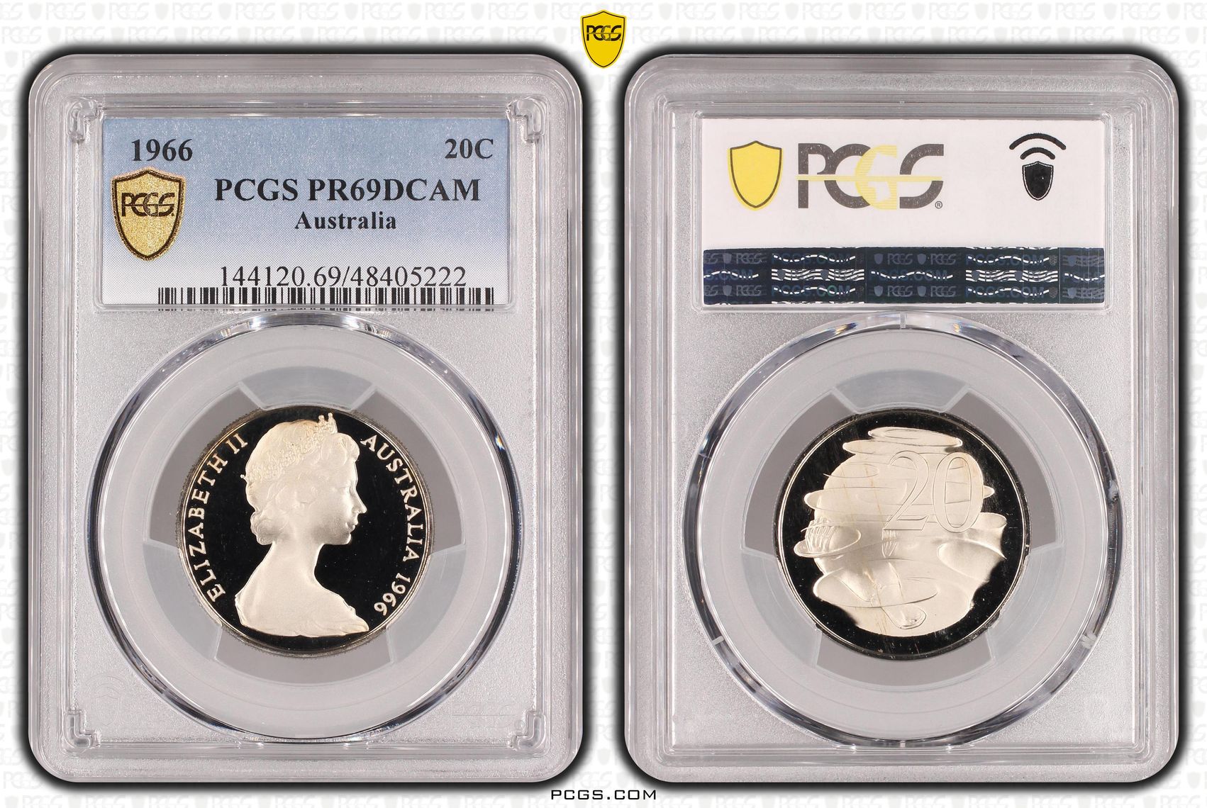 , Twenty Cent, 1966, PCGS PR69DCAM