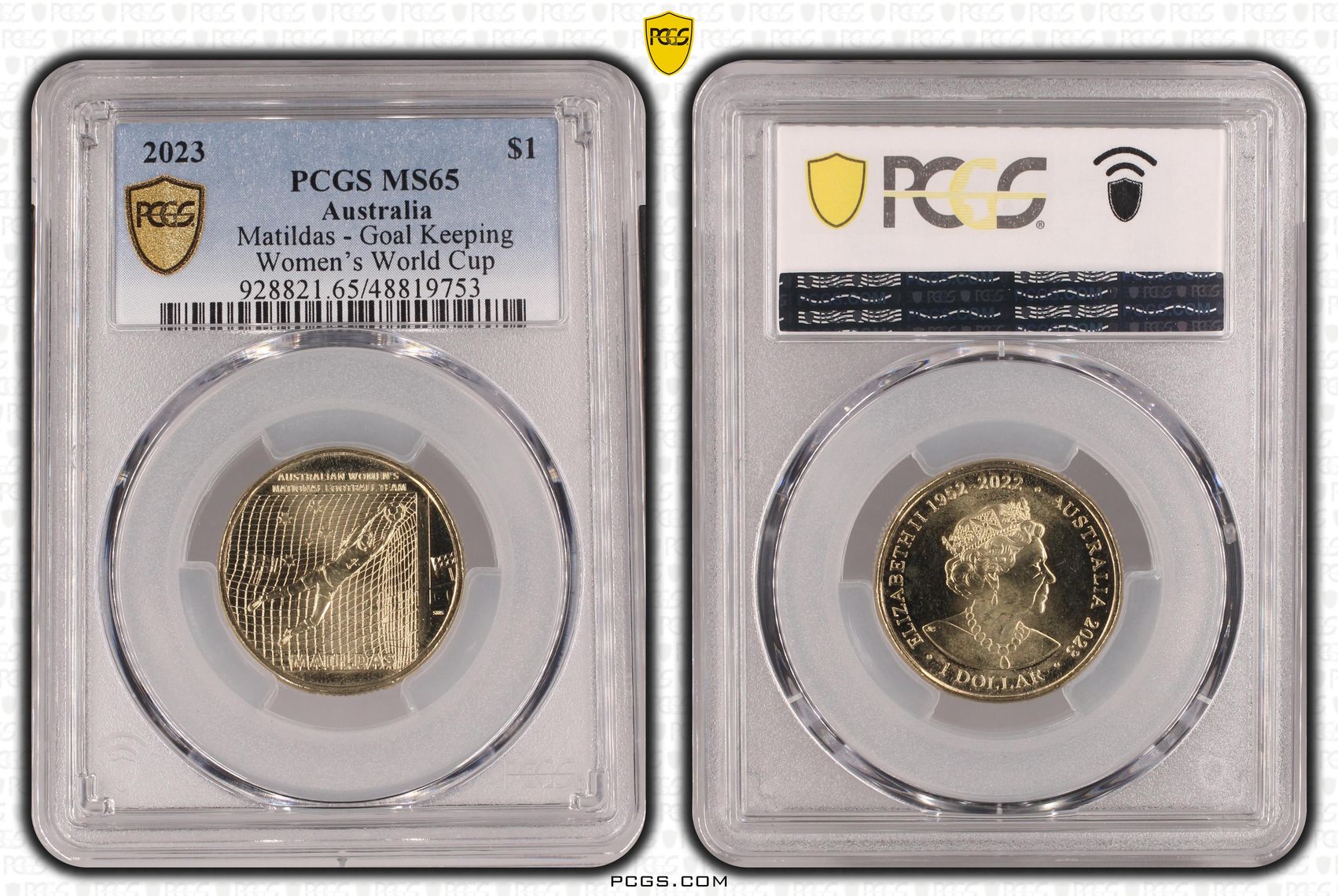 Matildas - Goal Keeping, One Dollar, 2023, PCGS MS65