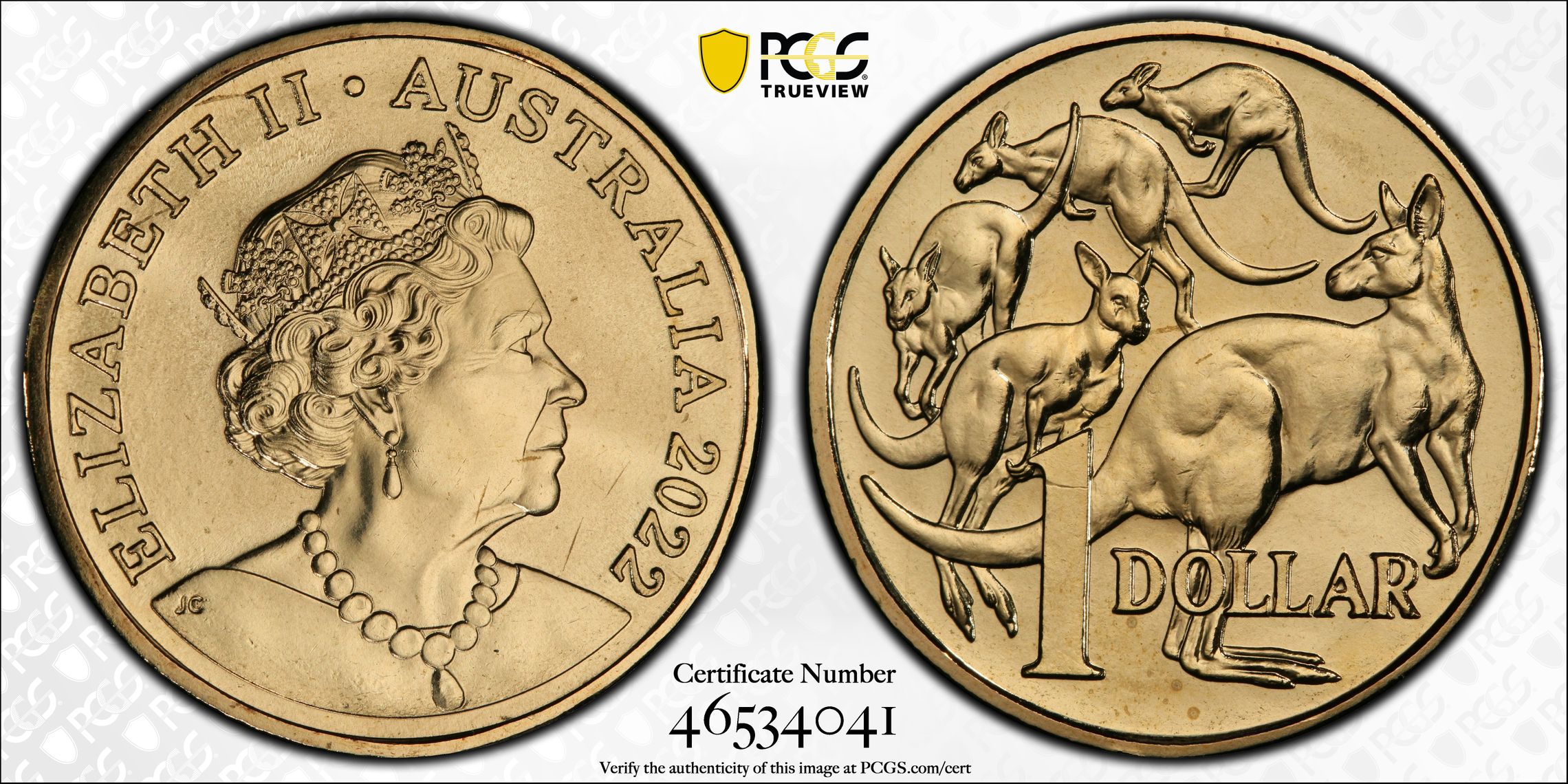 Elizabeth II, , One Dollar, 2022, PCGS MS68