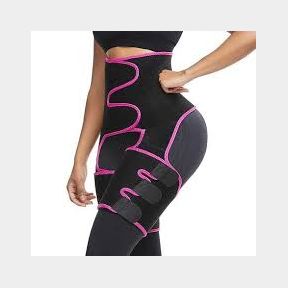 3in1 Neoprene Sweat Thigh and Waist Trimmer - Pink - Black / Pink - 2XL-3XL - Bar 9901064250275- 51748/10944 ML B1 (S8)