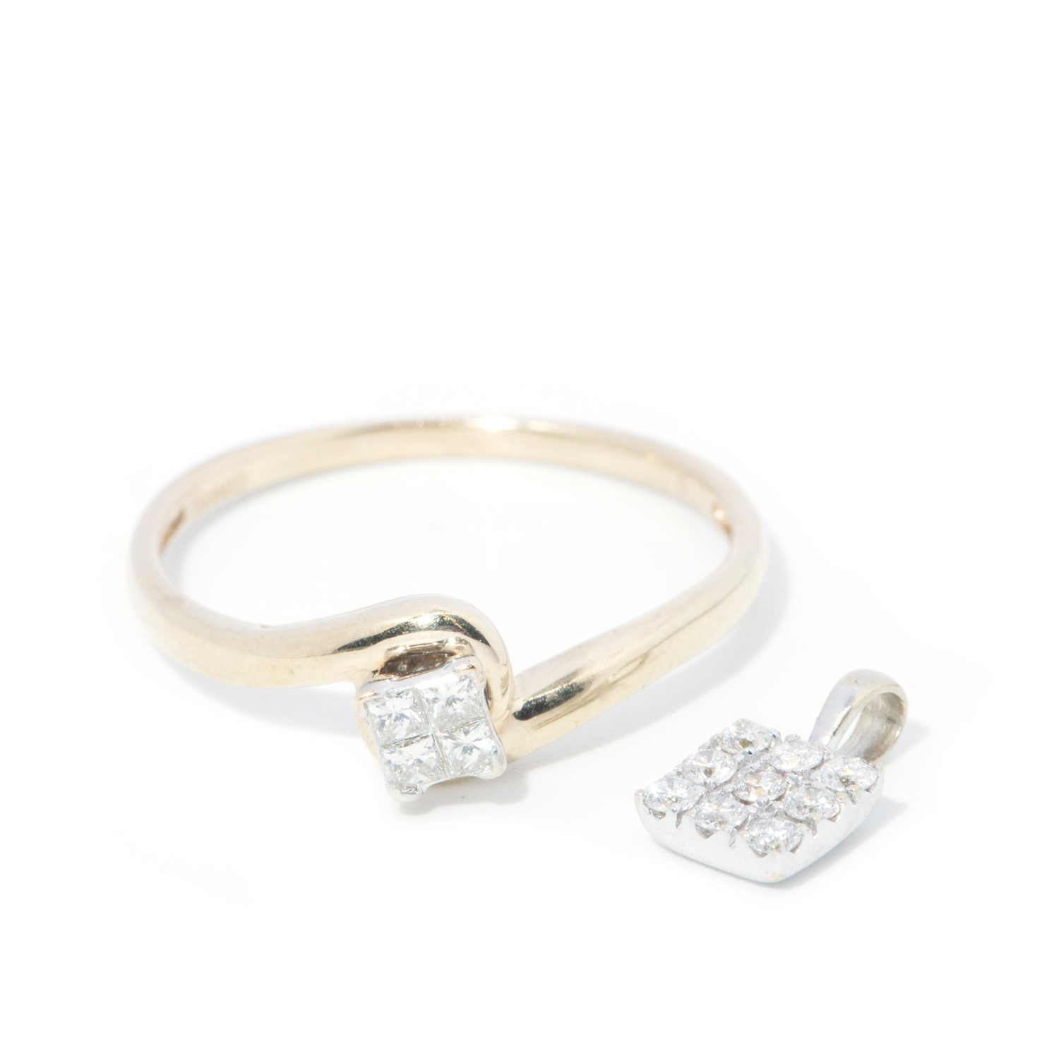 Diamond 9ct Gold Jewellery Lot