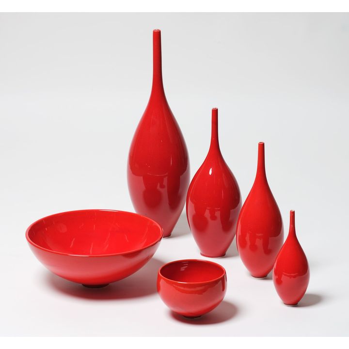 Peter Collis ‘A collection of red glazed ware’