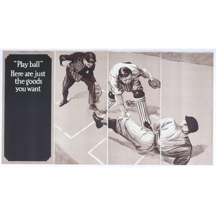 4pc 1920's Winchester Advertising Signs- Baseball