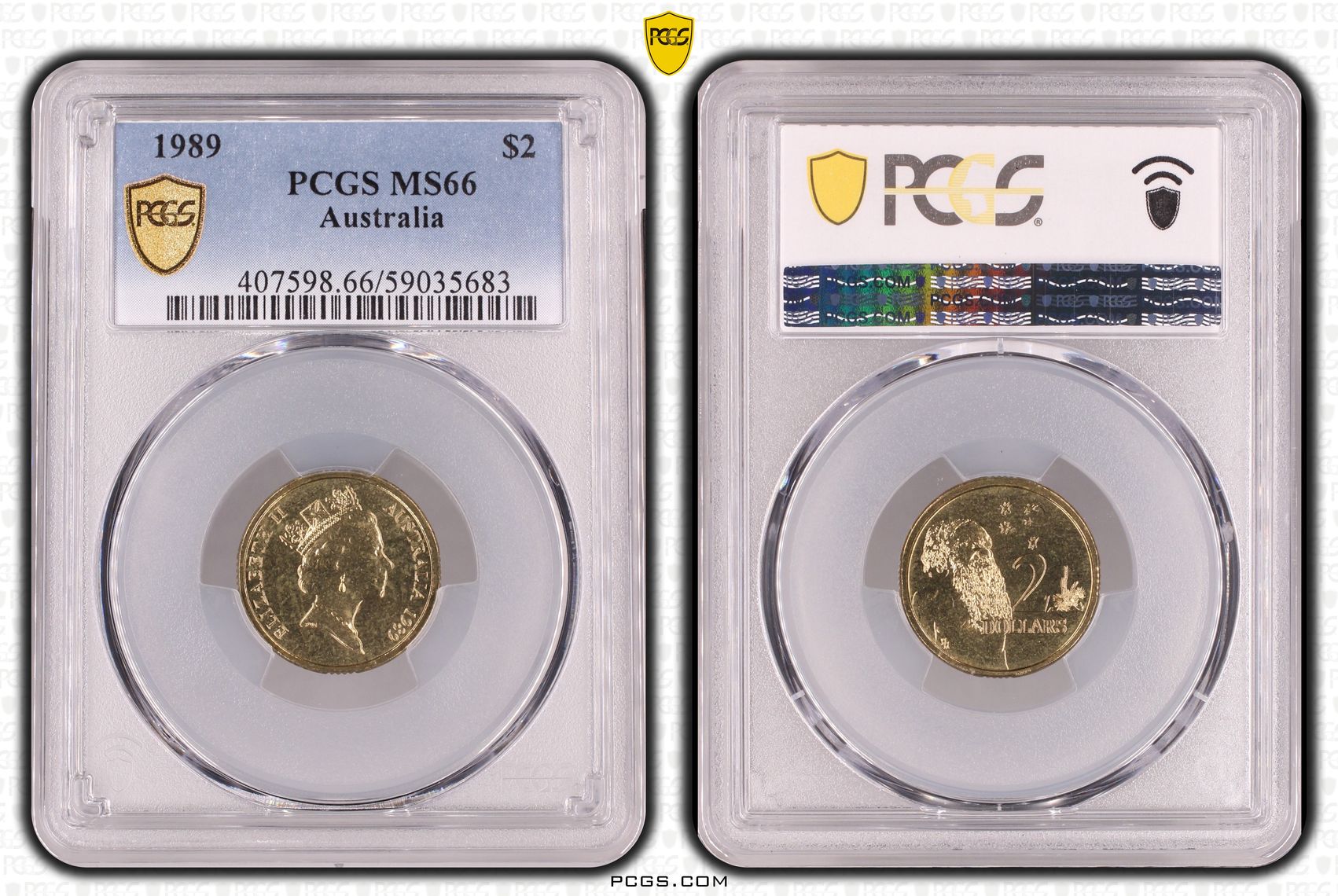 Two Dollar, 1989, PCGS MS66