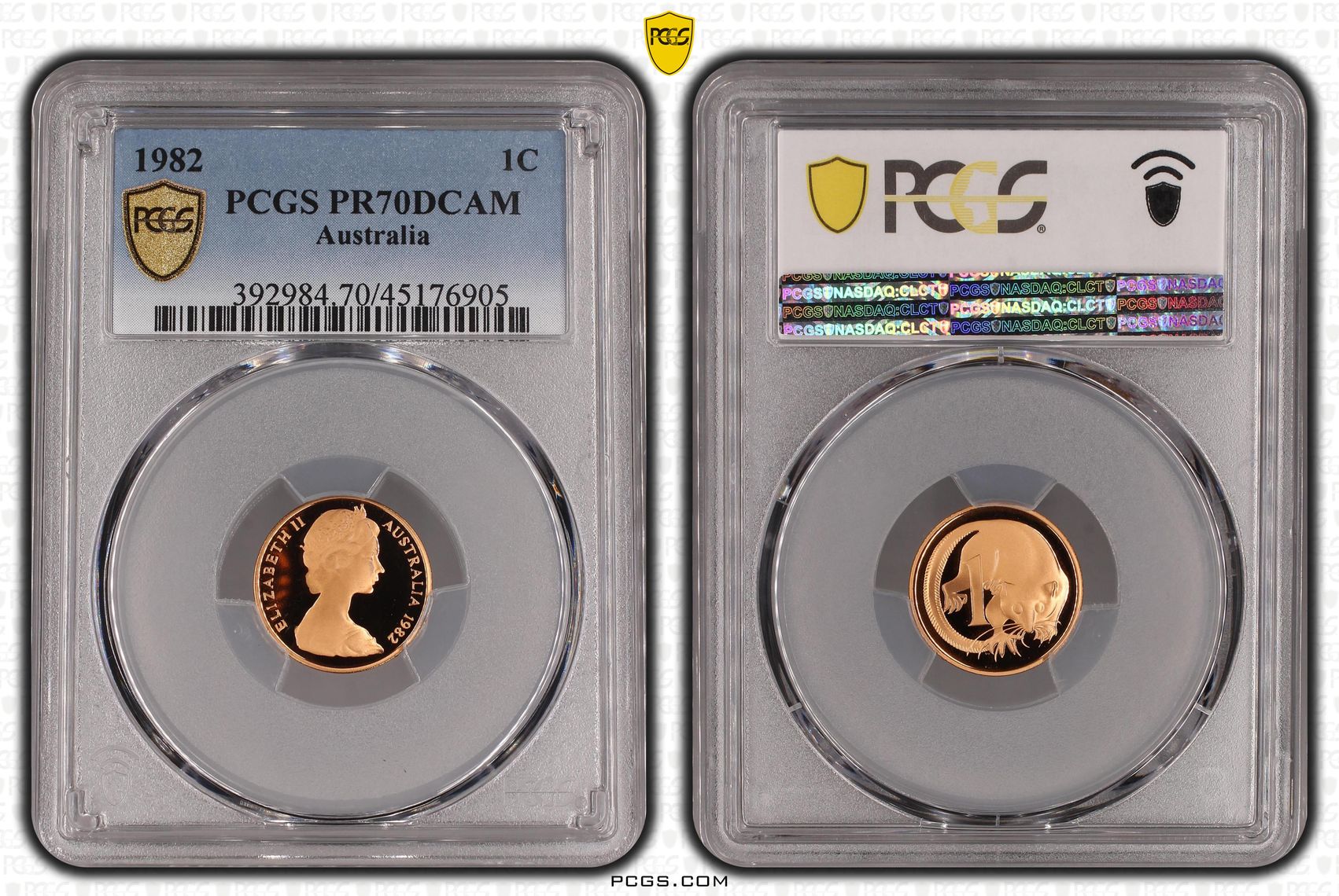 1982 Australian One Cent, 1c Proof PCGS - PR70DCAM POP 34/0 -905