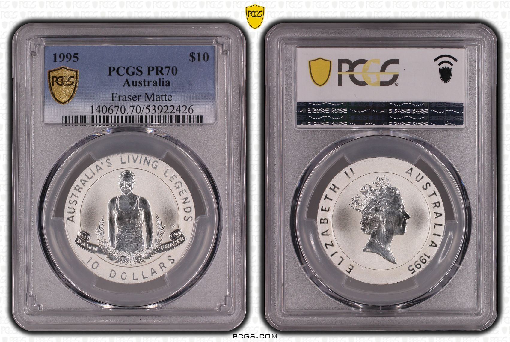 Fraser Matte, 7/0, Ten Dollar, 1995, PCGS PR70