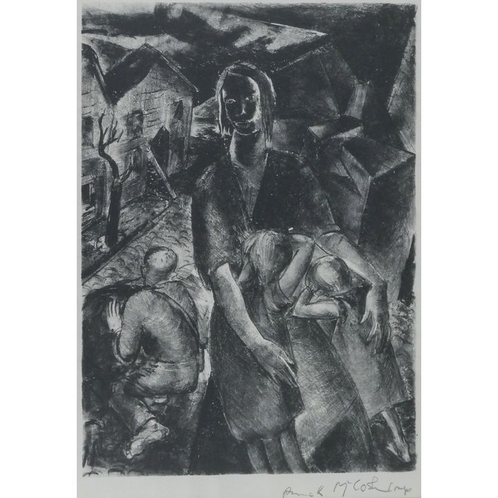 Anne Kutka McCosh ''The Storm'' 1943 Lithograph