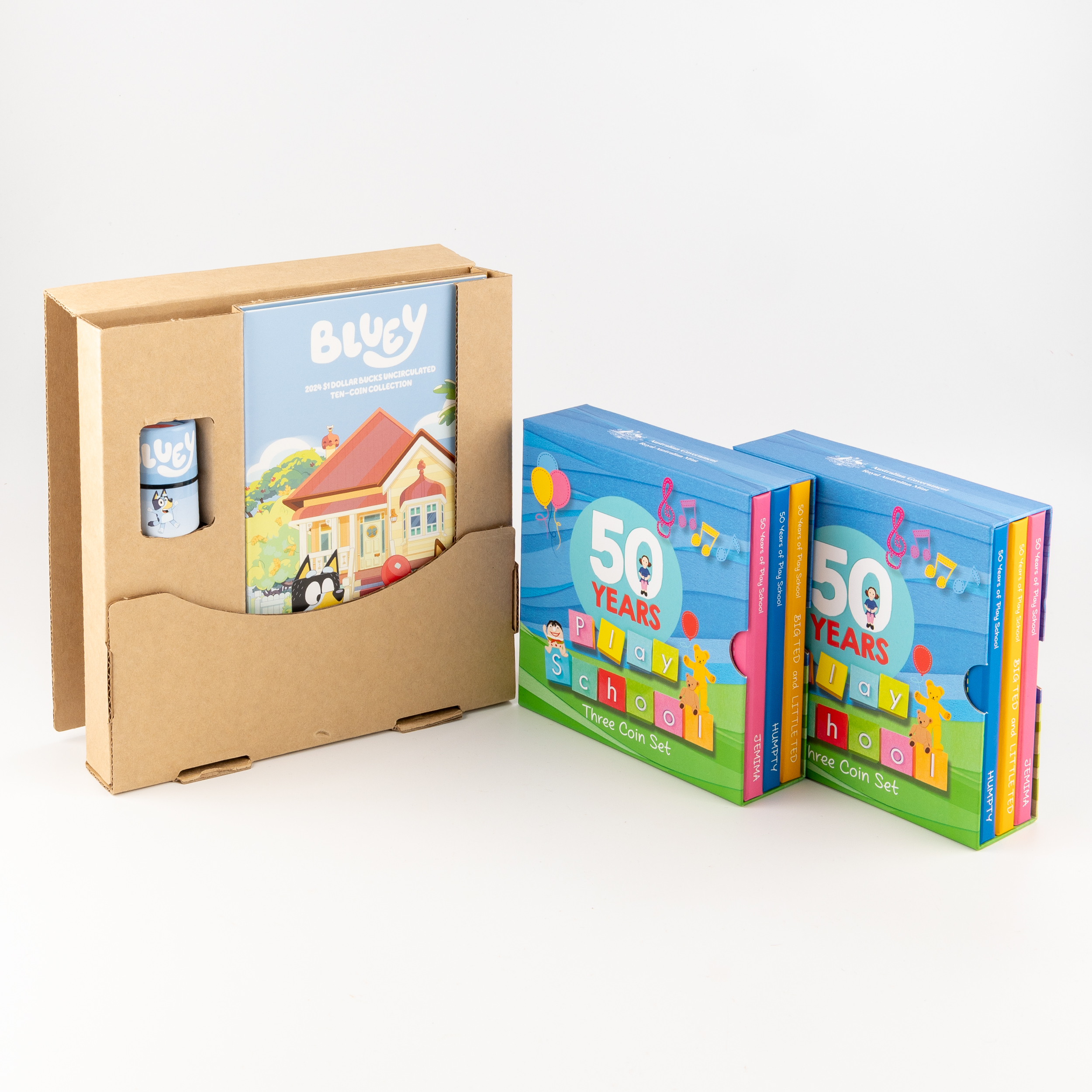 Elizabeth II, RAM- 50 Years of Play School and Bluey, Fifty Cents - One Dollar, 2016 - 2024, UNC