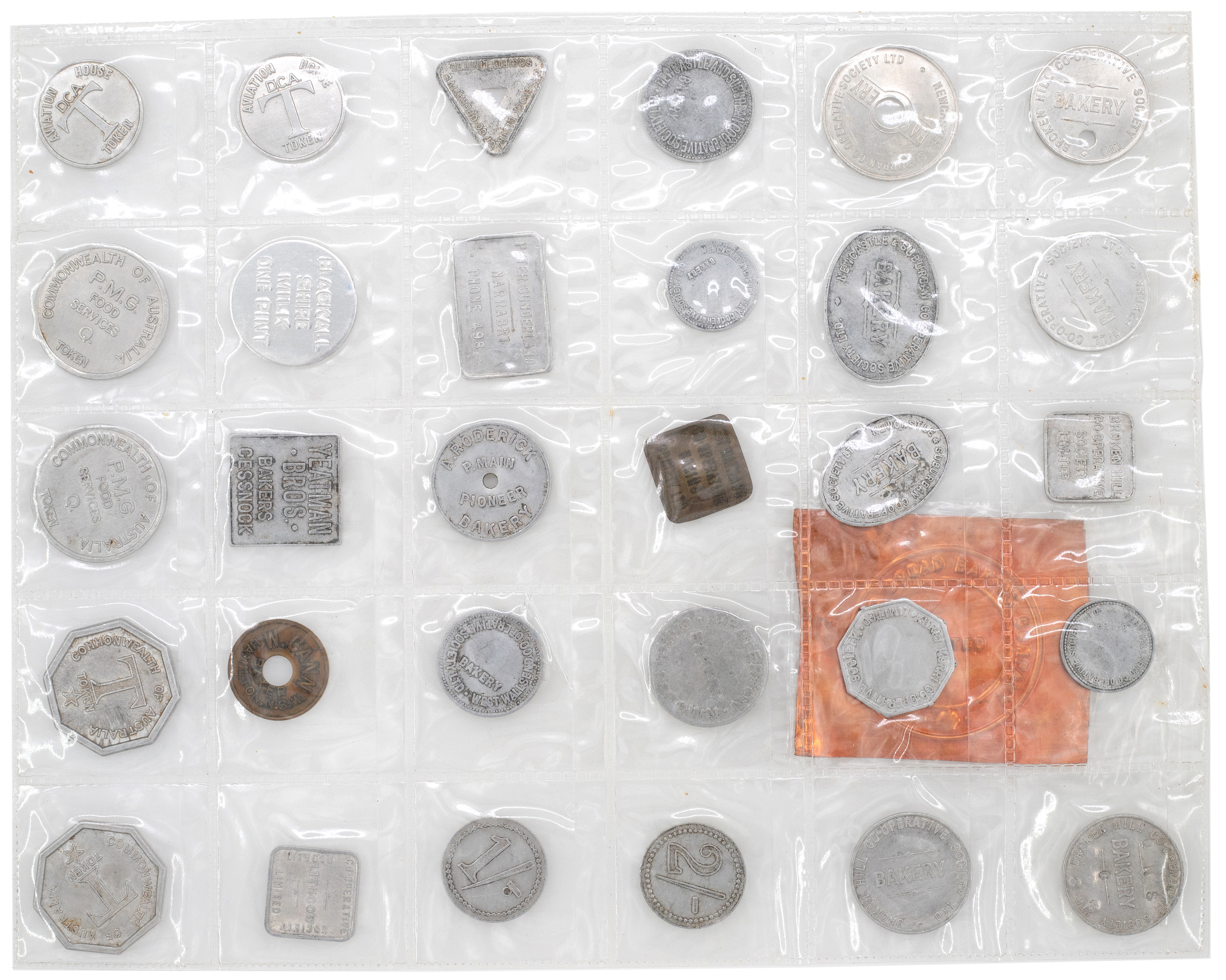 Bread & Milk Tokens, 1930 - 1960, VF - EF