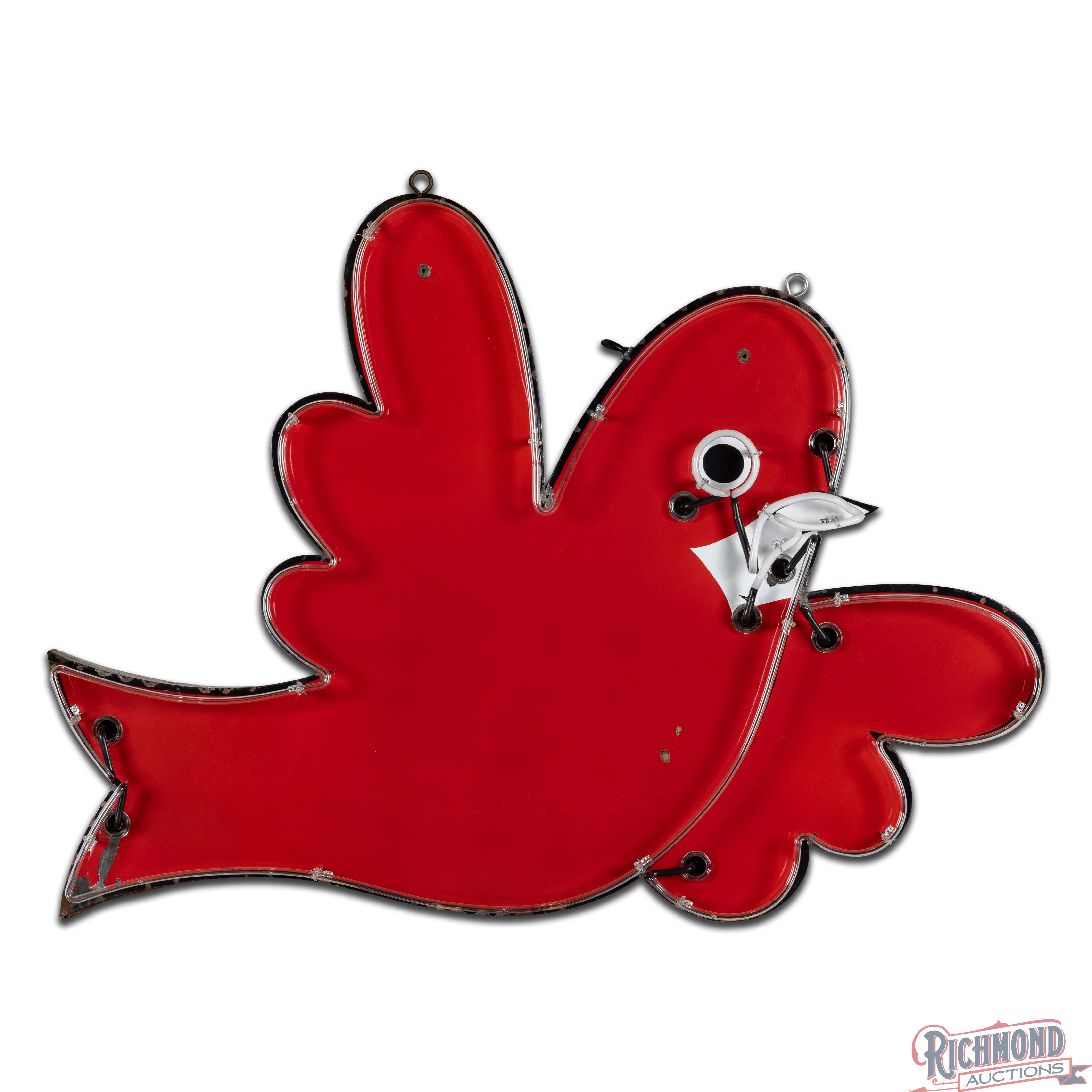 Red Bird Sign Red Bird 5.5' Die Cut Single Sided Porcelain Factory Neon Sign ...