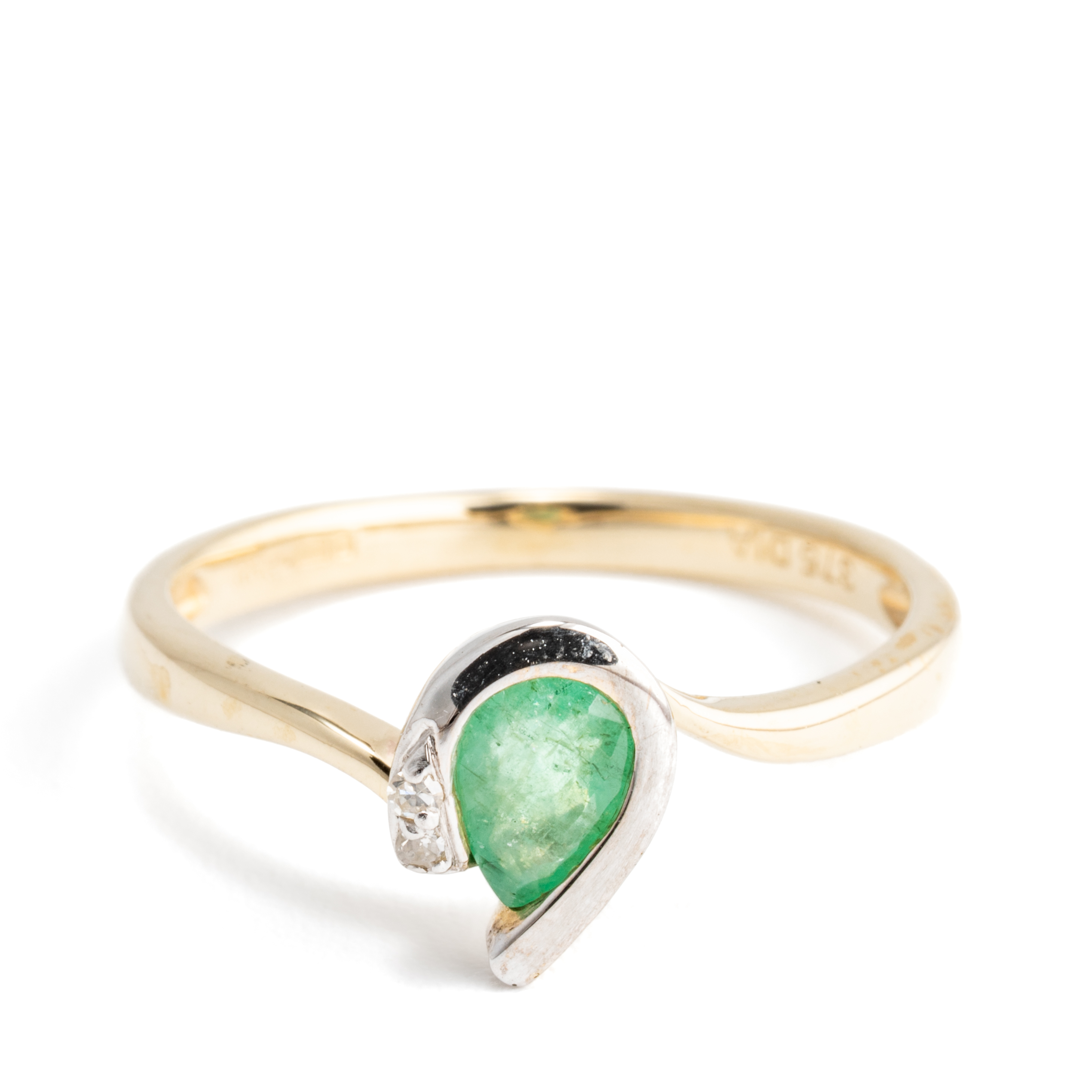 339 · Emerald & Diamond 9ct Gold Ring