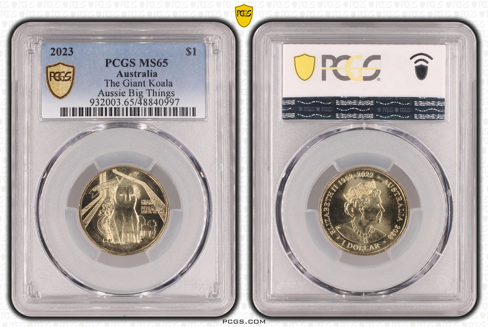 The Giant Koala Aussie Big Things , One Dollar, 2023, PCGS MS65