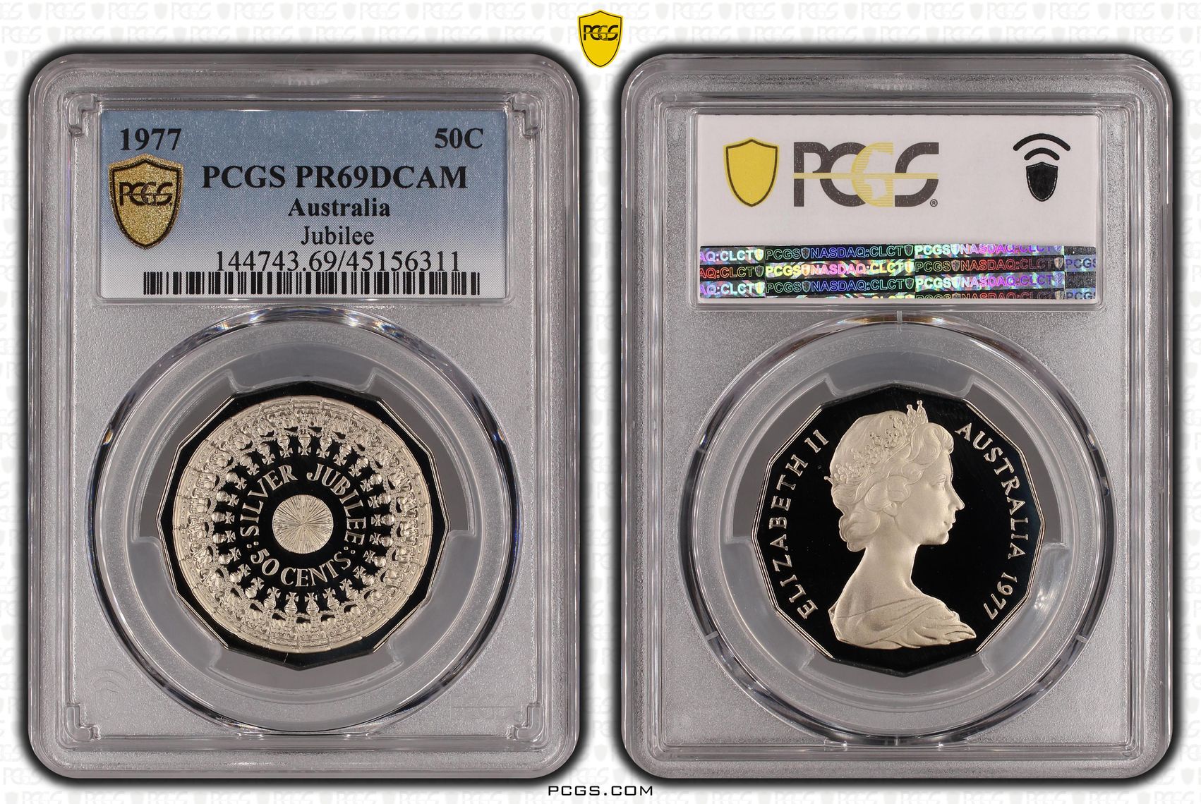 Jubilee, Fifty Cent, 1977, PCGS PR69DCAM