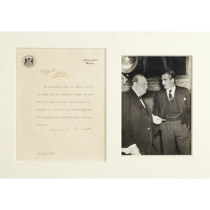 Winston Churchill - Signed Letter and Photograph