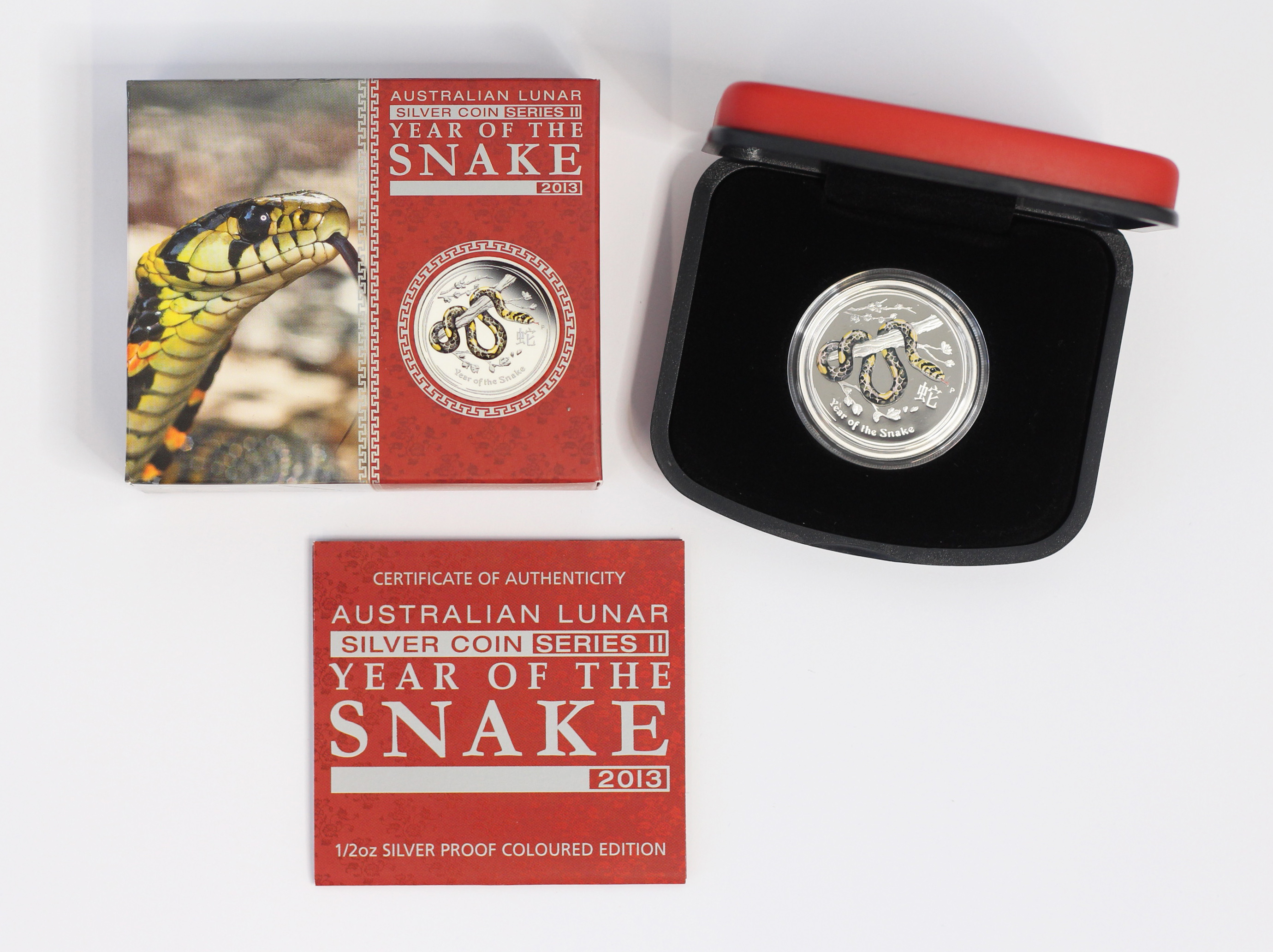 2013 Lunar Year of the Snake 1/2oz Silver Proof Coloured Edition