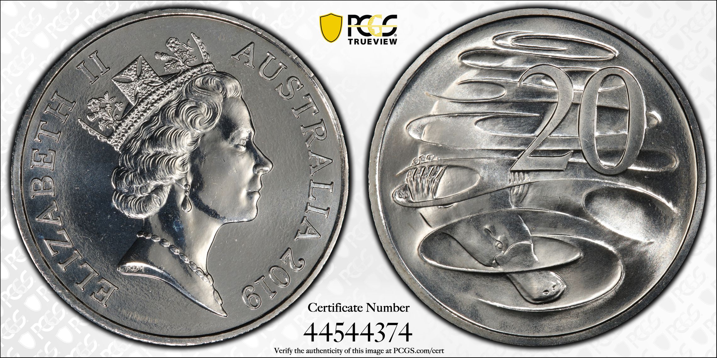 2019 Australia Twenty Cent, 20c R.D. Maklouf Effigy PCGS - MS67 -374