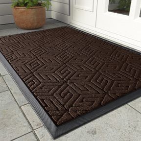 17X29.5 INCH YIMOBRA FRONT DOOR MAT OUTSIDE ENTRANCE 17X29.5, WATERPROOF ALL-SEASON WEATHER DOORMAT, STAIN AND FADE RESISTANT, IND