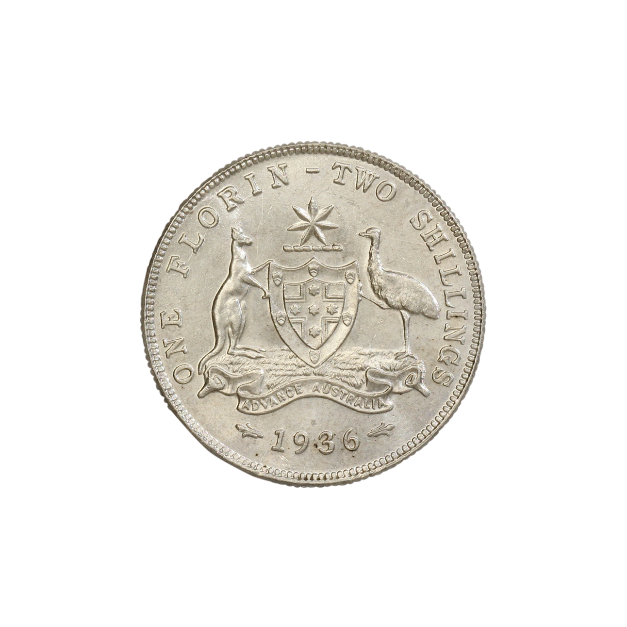 1085. · George V, Florin, 1936, UNC