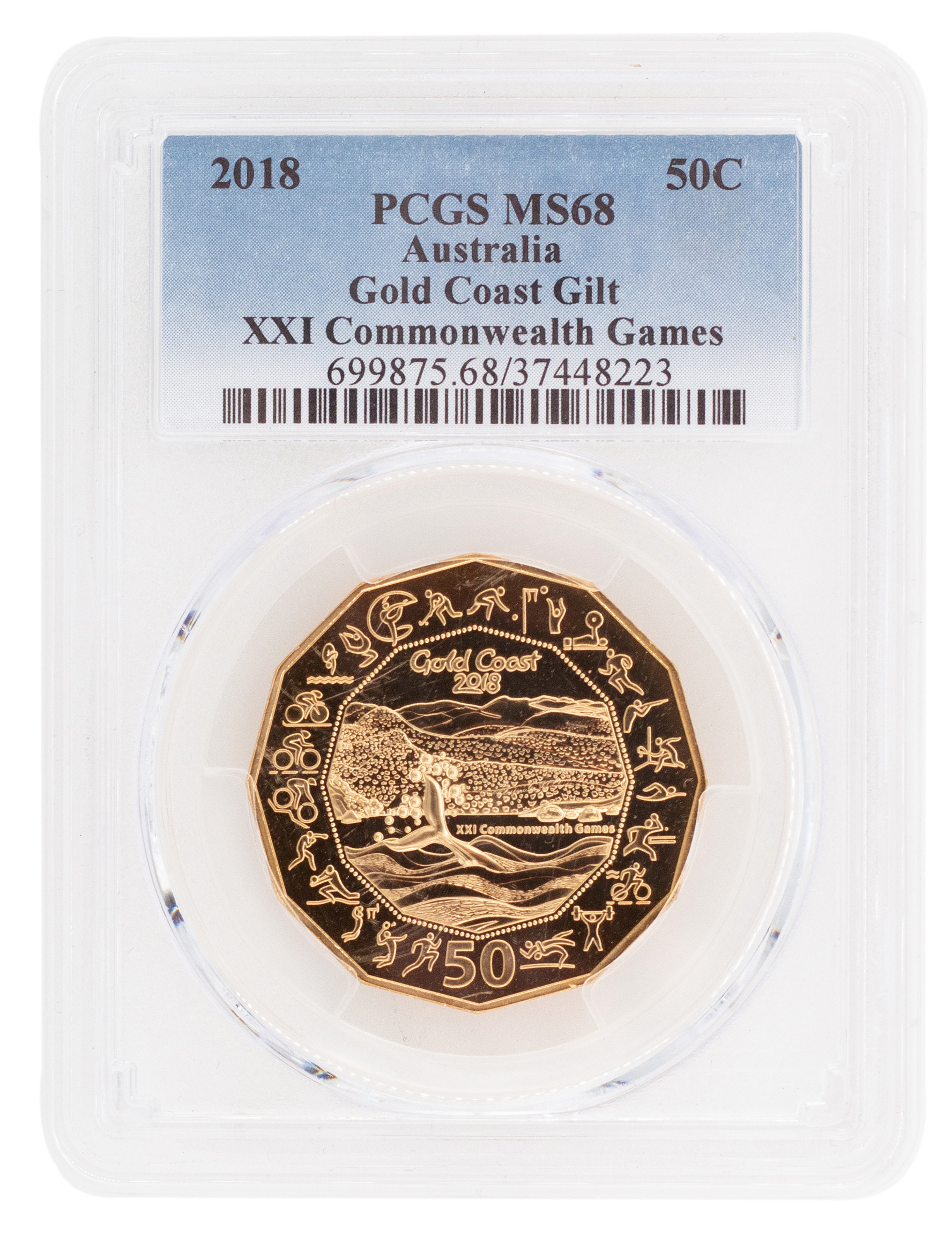 Elizabeth II, Fifty Cents, 2018, PCGS MS 68