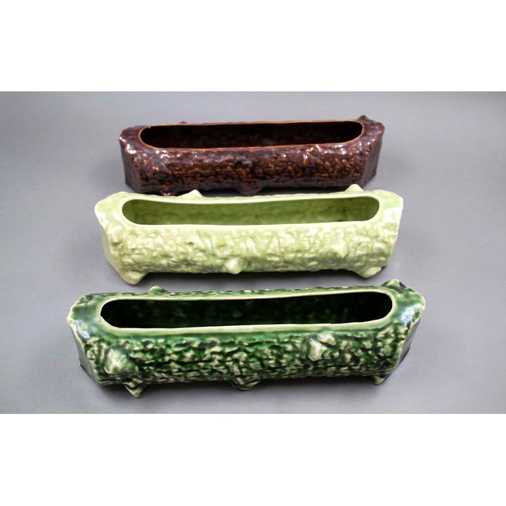 Temuka Potteries - A collection of three trough vases
